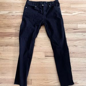 H&M Slim Fit Twill Pants - Black, sz33